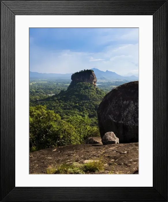 Framed Print : Sigiriya Rock Fortress, UNESCO World Heritage Site, seen from Pidurangala Rock, Sri Lanka, Asia Framed Print : Sigiriya Rock Fortress, UNESCO World Heritage Site, seen from Pidurangala Rock, Sri Lanka, Asia