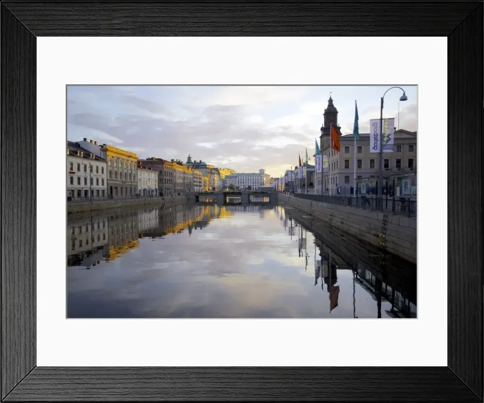 Framed Print : Town Hall and Canal at sunset, Gothenburg, Sweden, Scandinavia, Europe Framed Print : Town Hall and Canal at sunset, Gothenburg, Sweden, Scandinavia, Europe