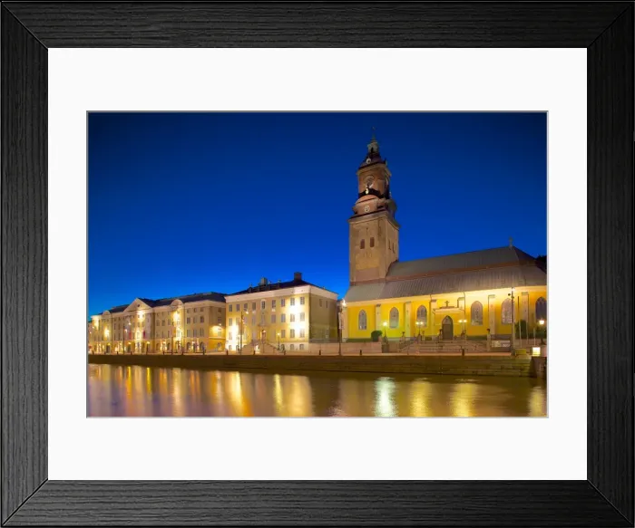 Framed Print : Museum and church at night, Gothenburg, Sweden, Scandinavia, Europe Framed Print : Museum and church at night, Gothenburg, Sweden, Scandinavia, Europe
