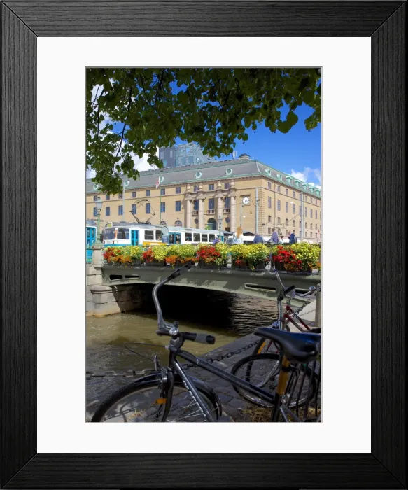 Framed Print : Canal and city tram, Drottningtorget, Gothenburg, Sweden, Scandinavia, Europe Framed Print : Canal and city tram, Drottningtorget, Gothenburg, Sweden, Scandinavia, Europe