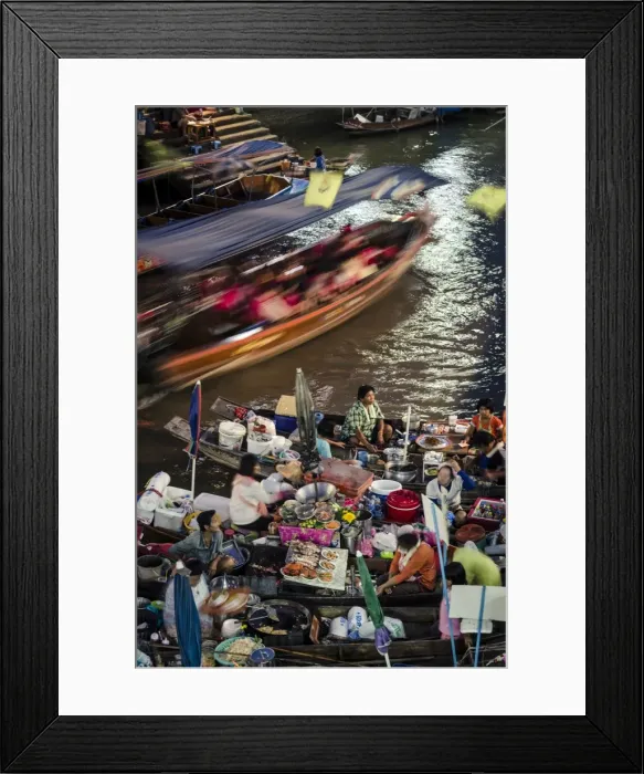 Framed Print : Amphawa weekend market, Amphawa, Thailand, Southeast Asia, Asia