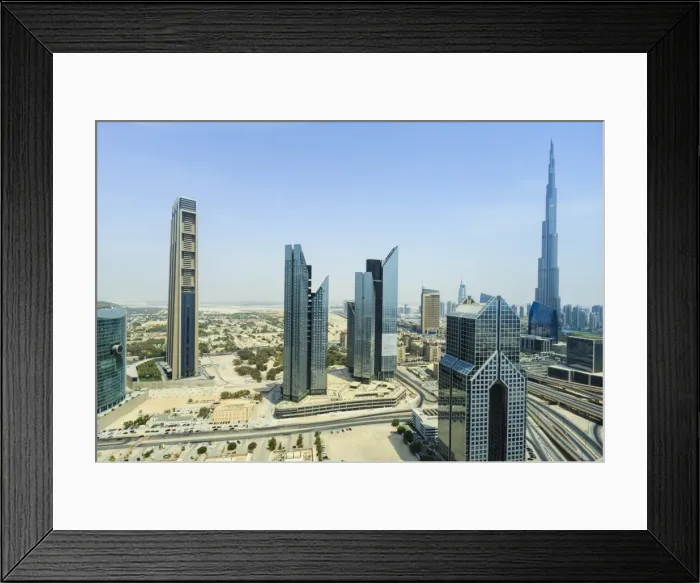 Framed Print : Burj Khalifa and city skyline, Dubai, United Arab Emirates, Middle East Framed Print : Burj Khalifa and city skyline, Dubai, United Arab Emirates, Middle East