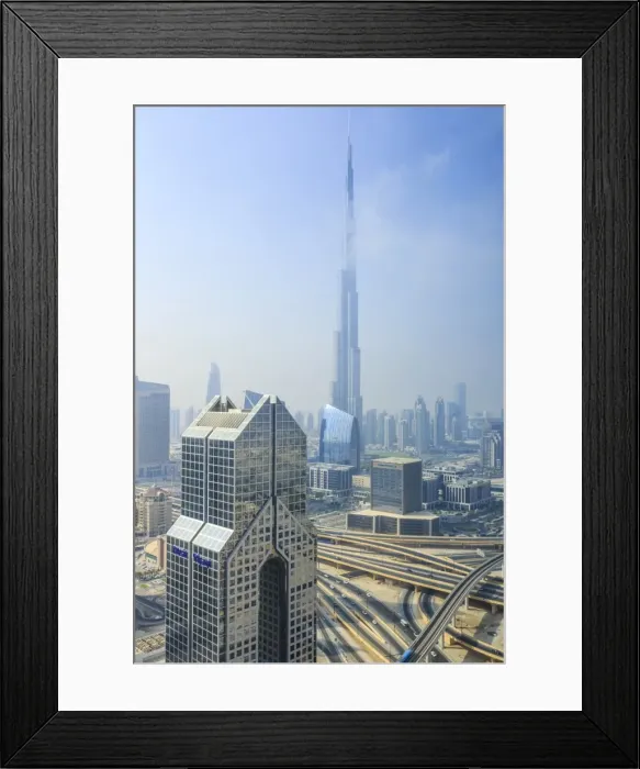 Framed Print : Burj Khalifa and city skyline, Downtown, Dubai, United Arab Emirates, Middle East Framed Print : Burj Khalifa and city skyline, Downtown, Dubai, United Arab Emirates, Middle East