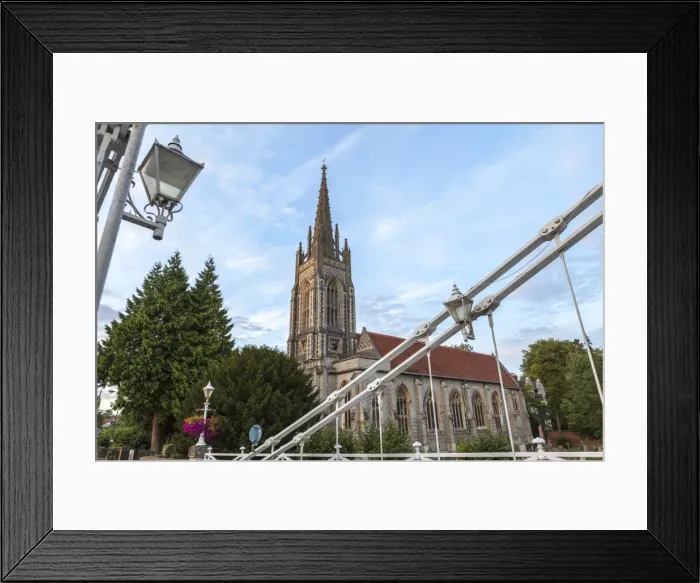 Framed Print : Marlow bridge leading past All Saints Church, Marlow, Buckinghamshire, England, United Kingdom, Europe Framed Print : Marlow bridge leading past All Saints Church, Marlow, Buckinghamshire, England, United Kingdom, Europe