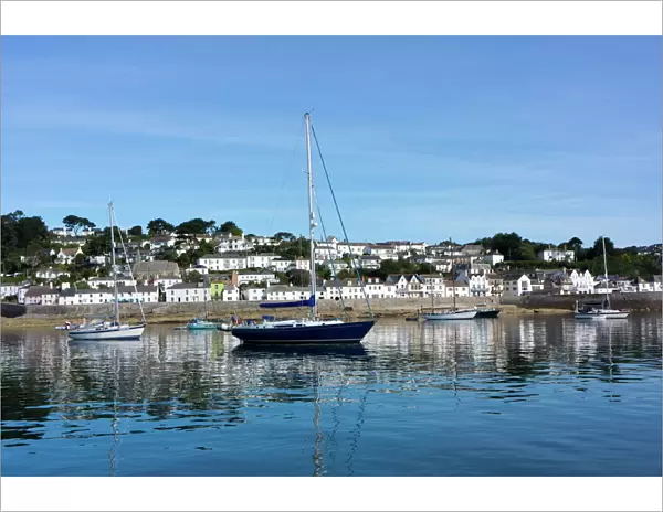 St. Mawes harbour and town, Cornwall, England, United Kingdom, Europe