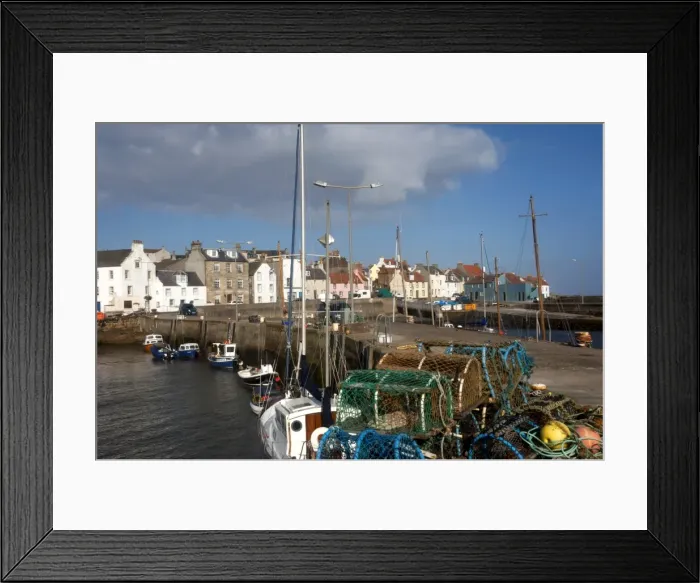 Framed Print : Inner harbour and cottages at St. Monan, East Coast, Fife, Scotland, United Kingdom, Europe Framed Print : Inner harbour and cottages at St. Monan, East Coast, Fife, Scotland, United Kingdom, Europe