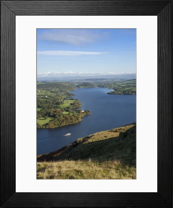 Framed Print : View from Hallin Fell over Lake Ullswater, Penrith and the Pennine in the distance, Lake District National Park, Cumbria, England, United Kingdom, Europe Framed Print : View from Hallin Fell over Lake Ullswater, Penrith and the Pennine in the distance, Lake District National Park, Cumbria, England, United Kingdom, Europe