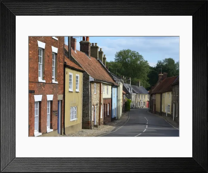 Framed Print : Houses on Knight Street, Little Walsingham, Norfolk, England, United Kingdom, Europe Framed Print : Houses on Knight Street, Little Walsingham, Norfolk, England, United Kingdom, Europe