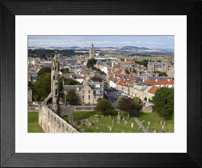 Framed Print : St. Andrews from St. Rules Tower at St. Andrews Cathedral, St. Andrews, Fife, Scotland, United Kingdom, Europe Framed Print : St. Andrews from St. Rules Tower at St. Andrews Cathedral, St. Andrews, Fife, Scotland, United Kingdom, Europe
