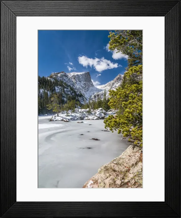 Framed Print : Bear Lake in winter, Rocky Mountain National Park, Colorado, United States of America, North America Framed Print : Bear Lake in winter, Rocky Mountain National Park, Colorado, United States of America, North America
