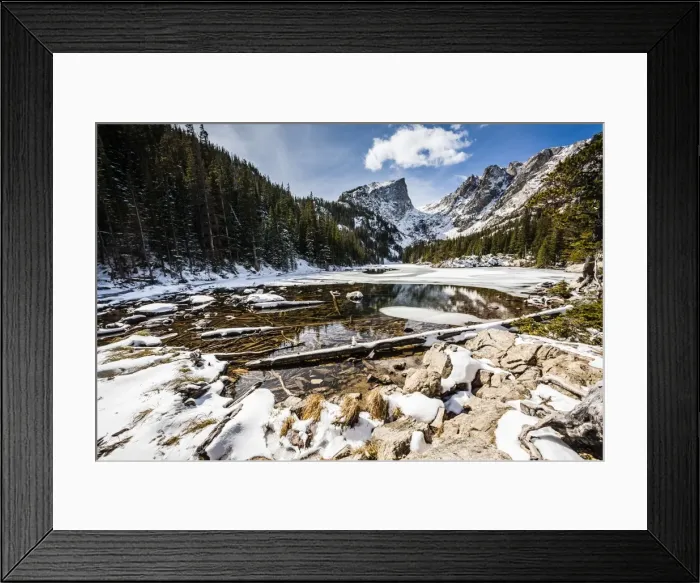 Framed Print : Bear Lake in winter, Rocky Mountain National Park, Colorado, United States of America, North America Framed Print : Bear Lake in winter, Rocky Mountain National Park, Colorado, United States of America, North America