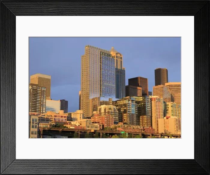 Framed Print : Seattle skyline, Washington State, United States of America, North America Framed Print : Seattle skyline, Washington State, United States of America, North America