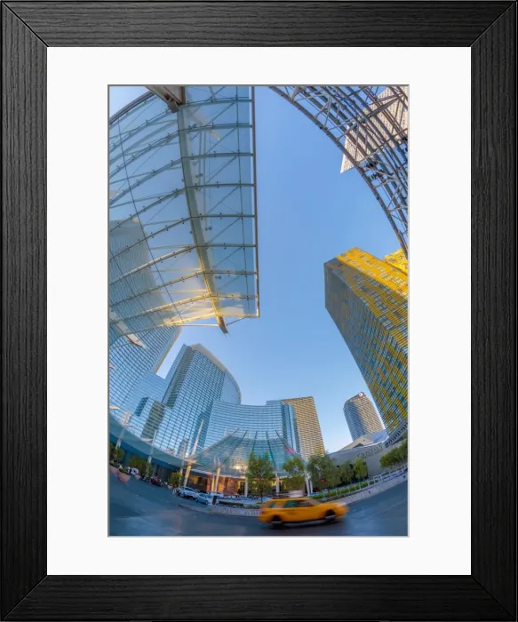 Framed Print : USA, Nevada, Las Vegas, The Strip, City Center, Aria Resort and Casino, Veer Towers on right Framed Print : USA, Nevada, Las Vegas, The Strip, City Center, Aria Resort and Casino, Veer Towers on right