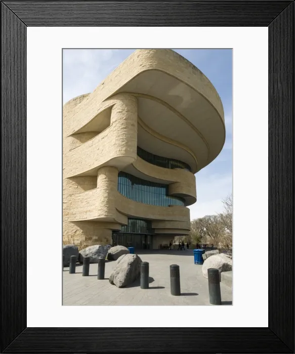 Framed Print : Entrance to Smithsonian National Museum of the American Indian in Washington, D. C. United States of America, North America Framed Print : Entrance to Smithsonian National Museum of the American Indian in Washington, D. C. United States of America, North America