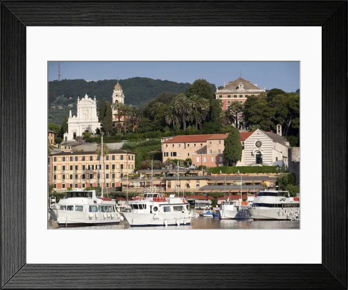 Framed Print : View of Santa Margherita port, Liguria, Italy, Mediterranean, Europe Framed Print : View of Santa Margherita port, Liguria, Italy, Mediterranean, Europe
