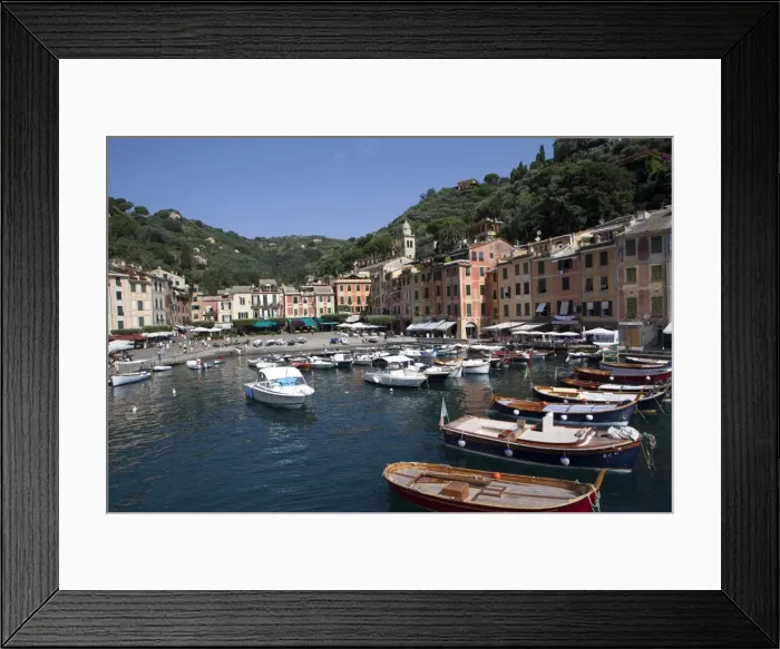 Framed Print : View of Portofino, Liguria, Italy, Mediterranean, Europe Framed Print : View of Portofino, Liguria, Italy, Mediterranean, Europe