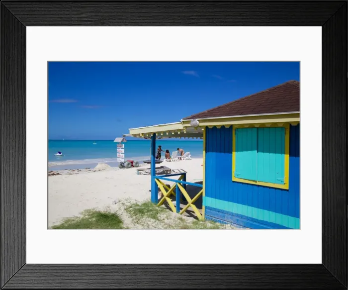 Framed Print : Beach and beach hut, Dickenson Bay, St. Georges, Antigua, Leeward Islands, West Indies, Caribbean, Central America Framed Print : Beach and beach hut, Dickenson Bay, St. Georges, Antigua, Leeward Islands, West Indies, Caribbean, Central America