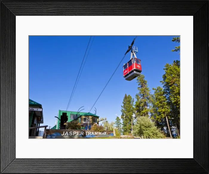 Framed Print : Red Gondola car on the Jasper tramway rising up Whistler mountain, Jasper National Park, Alberta, Canada, North America Framed Print : Red Gondola car on the Jasper tramway rising up Whistler mountain, Jasper National Park, Alberta, Canada, North America