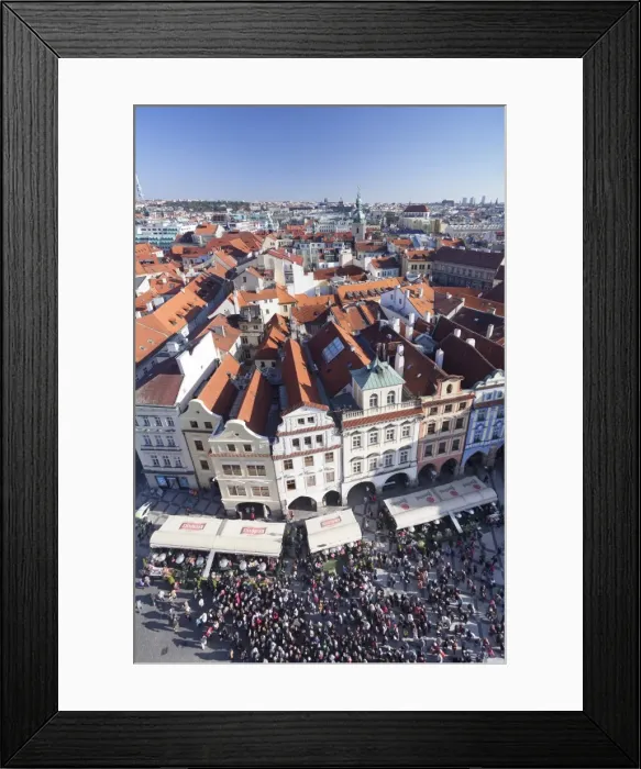 Framed Print : View from the Old Town Hall over the Old Town Square (Staromestske namesti) and the Old Town (Stare Mesto), Prague, Bohemia, Czech Republic, Europe Framed Print : View from the Old Town Hall over the Old Town Square (Staromestske namesti) and the Old Town (Stare Mesto), Prague, Bohemia, Czech Republic, Europe