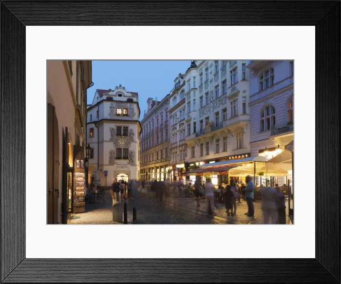 Framed Print : Street scene, Prague, Czech Republic, Europe Framed Print : Street scene, Prague, Czech Republic, Europe
