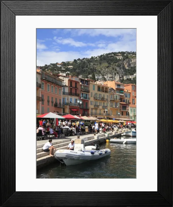 Framed Print : Villefranche sur Mer, Cote d Azur, French Riviera, Alpes Maritimes, Provence, France, Mediterranean, Europe Framed Print : Villefranche sur Mer, Cote d Azur, French Riviera, Alpes Maritimes, Provence, France, Mediterranean, Europe