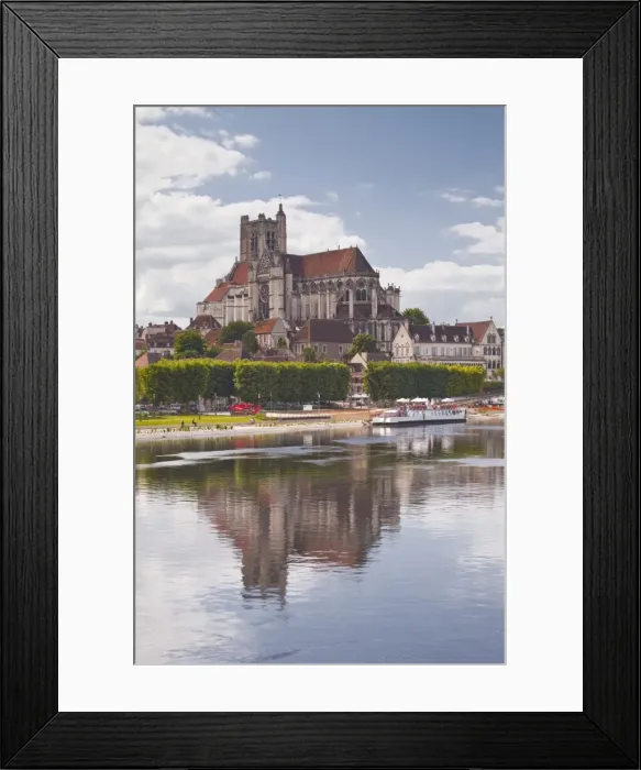 Framed Print : Saint Etienne d Auxerre cathedral in the city of Auxerre, Burgundy, France, Europe Framed Print : Saint Etienne d Auxerre cathedral in the city of Auxerre, Burgundy, France, Europe