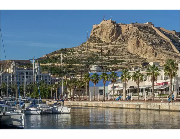 Marina and Castle, Alicante, Spain, Mediterranean, Europe