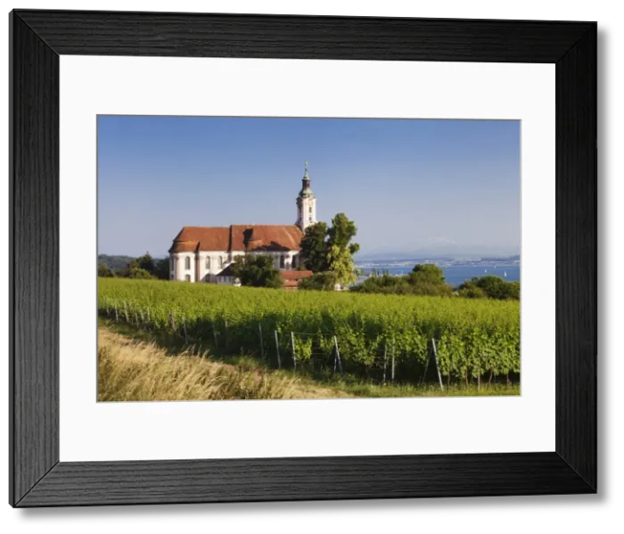Framed Print : Pilgrimage church of Birnau Abbey and vineyards, Unteruhldingen, Lake Constance (Bodensee), Baden Wurttemberg, Germany, Europe Framed Print : Pilgrimage church of Birnau Abbey and vineyards, Unteruhldingen, Lake Constance (Bodensee), Baden Wurttemberg, Germany, Europe