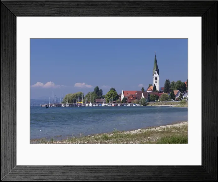 Framed Print : Lakeside with church and harbour with sailing boats, Sipplingen, Lake Constance (Bodensee), Baden Wurttemberg, Germany, Europe Framed Print : Lakeside with church and harbour with sailing boats, Sipplingen, Lake Constance (Bodensee), Baden Wurttemberg, Germany, Europe