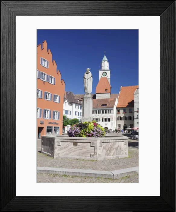 Framed Print : Hofstatt with town hall, St. Nikolaus Minster and fountain, Uberlingen, Lake Constance (Bodensee), Baden Wurttemberg, Germany, Europe Framed Print : Hofstatt with town hall, St. Nikolaus Minster and fountain, Uberlingen, Lake Constance (Bodensee), Baden Wurttemberg, Germany, Europe