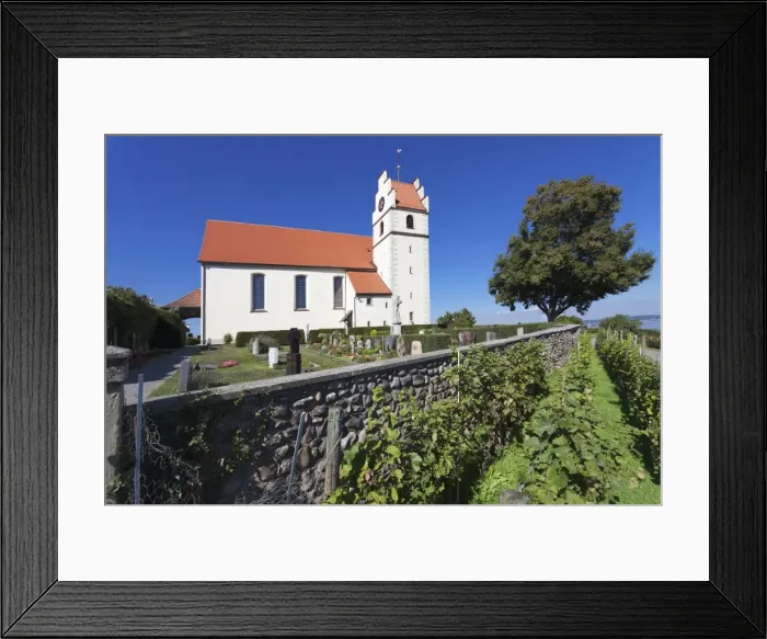 Framed Print : Church in Horn, Peninsula Hori, Lake Constance (Bodensee), Baden Wurttemberg, Germany, Europe Framed Print : Church in Horn, Peninsula Hori, Lake Constance (Bodensee), Baden Wurttemberg, Germany, Europe