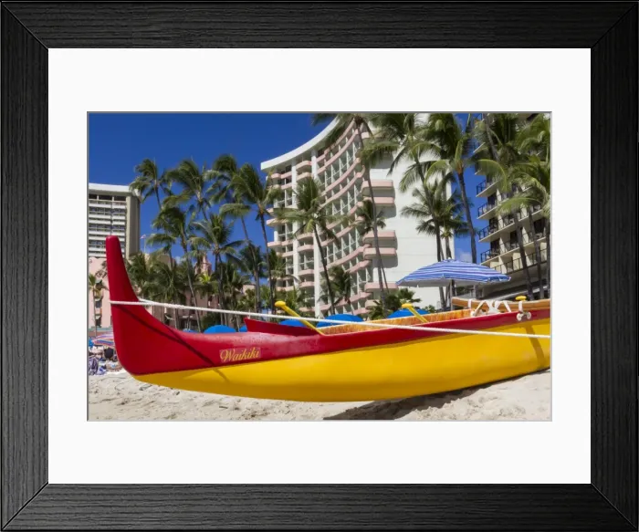 Framed Print : Waikiki beach, Honolulu, Oahu, Hawaii, United States of America, Pacific Framed Print : Waikiki beach, Honolulu, Oahu, Hawaii, United States of America, Pacific