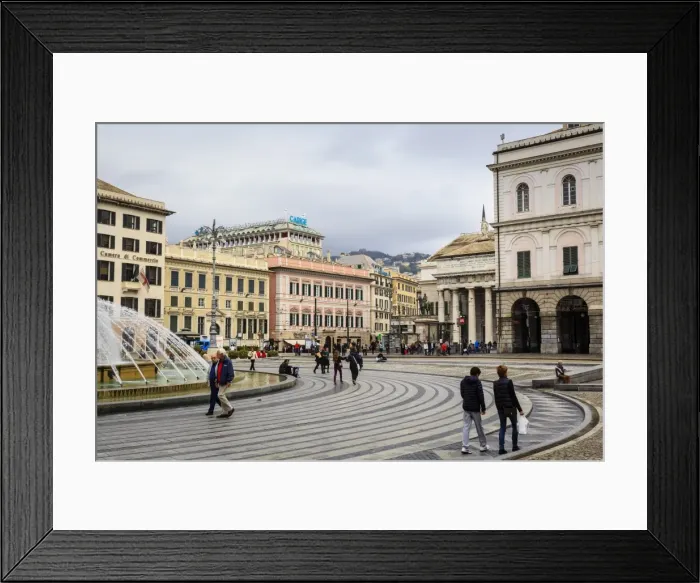 Framed Print : De Ferrari square, Genoa, Liguria, Italy, Europe Framed Print : De Ferrari square, Genoa, Liguria, Italy, Europe