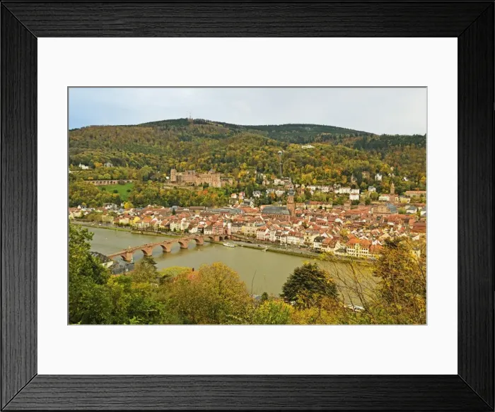 Framed Print : Heidelberg, with Heidelberg Castle on the hill and the Old Bridge over River Neckar, Baden-Wurttemberg, Germany, Europe Framed Print : Heidelberg, with Heidelberg Castle on the hill and the Old Bridge over River Neckar, Baden-Wurttemberg, Germany, Europe
