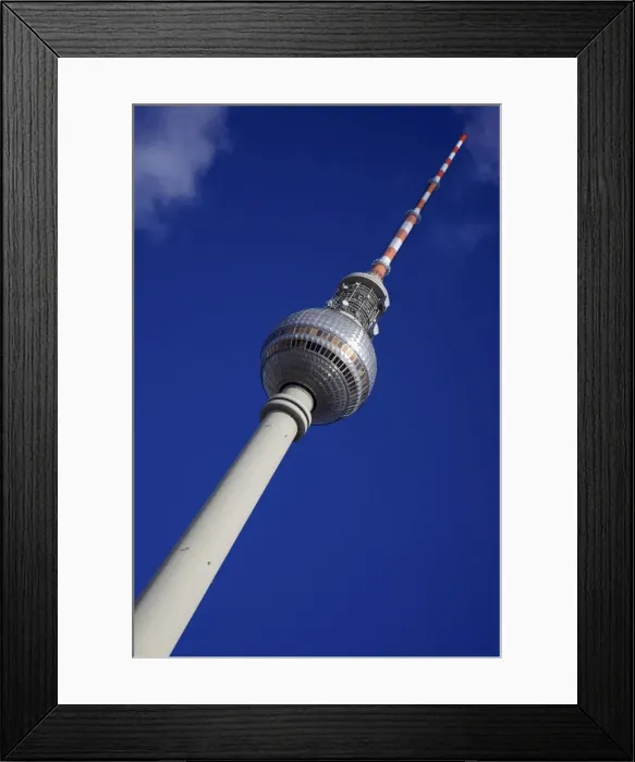 Framed Print : Television tower (TV) with blue sky, Berlin, Germany, Europe Framed Print : Television tower (TV) with blue sky, Berlin, Germany, Europe