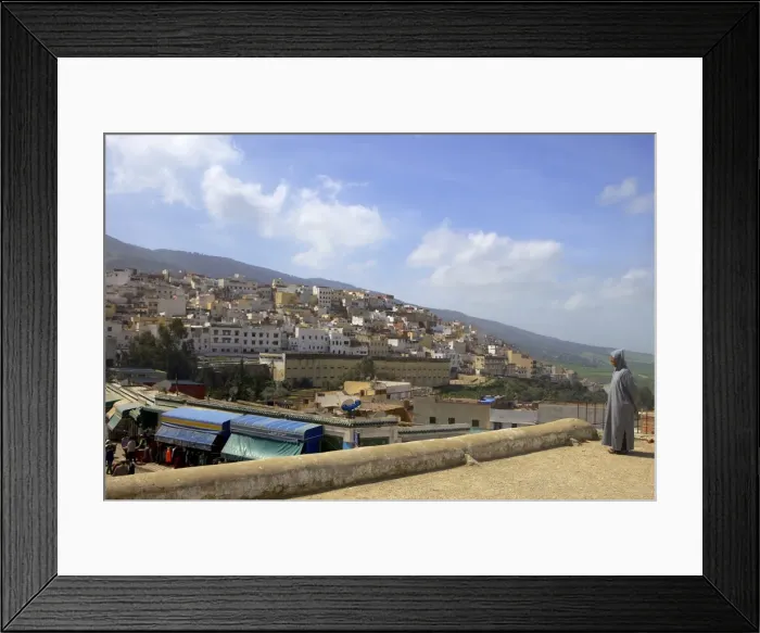 Framed Print : A man overlooking, Idriss, Morocco, North Africa, Africa Framed Print : A man overlooking, Idriss, Morocco, North Africa, Africa