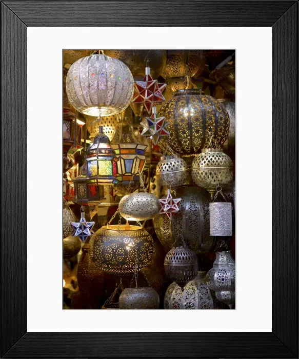 Framed Print : Lanterns for sale in the souk, Marrakesh, Morocco, North Africa, Africa Framed Print : Lanterns for sale in the souk, Marrakesh, Morocco, North Africa, Africa