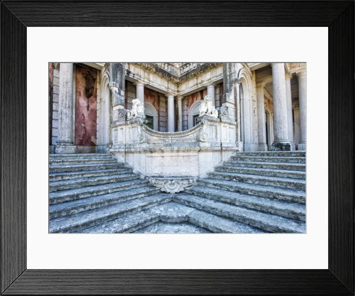 Framed Print : Lions Staircase, Royal Summer Palace of Queluz, Lisbon, Portugal, Europe Framed Print : Lions Staircase, Royal Summer Palace of Queluz, Lisbon, Portugal, Europe