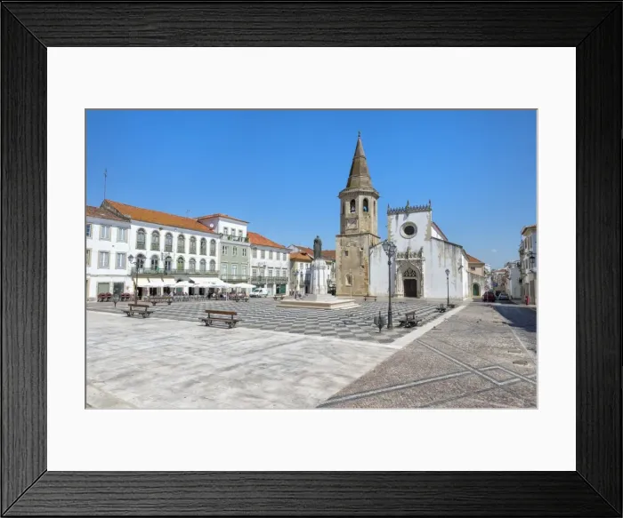 Framed Print : Church of St. John the Baptist and Republic Plaza, Tomar, Ribatejo, Portugal, Europe Framed Print : Church of St. John the Baptist and Republic Plaza, Tomar, Ribatejo, Portugal, Europe