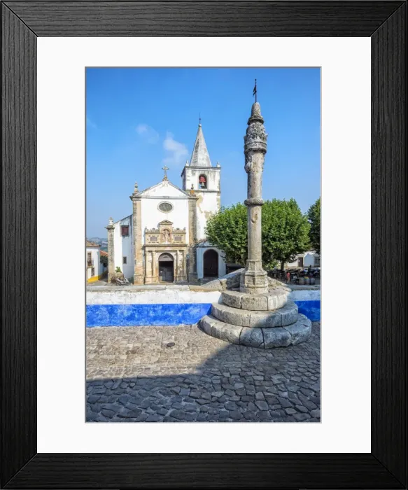 Framed Print : Santa Maria Church and Pillory, Obidos, Estremadura, Portugal, Europe Framed Print : Santa Maria Church and Pillory, Obidos, Estremadura, Portugal, Europe