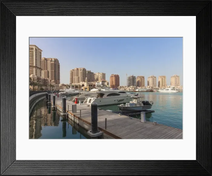 Framed Print : Marina at The Pearl Qatar, Doha, Qatar, Middle East Framed Print : Marina at The Pearl Qatar, Doha, Qatar, Middle East