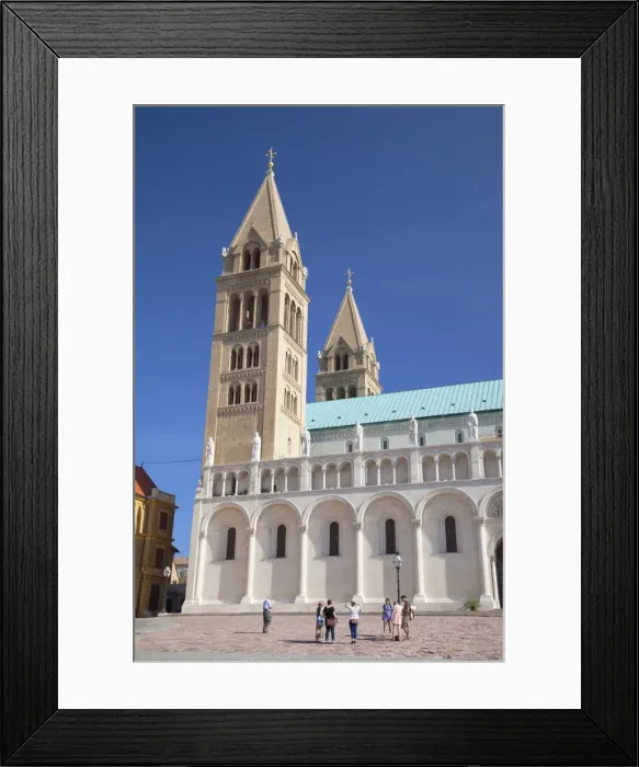 Framed Print : Tourists at Basilica of St. Peter, Pecs, Southern Transdanubia, Hungary, Europe Framed Print : Tourists at Basilica of St. Peter, Pecs, Southern Transdanubia, Hungary, Europe