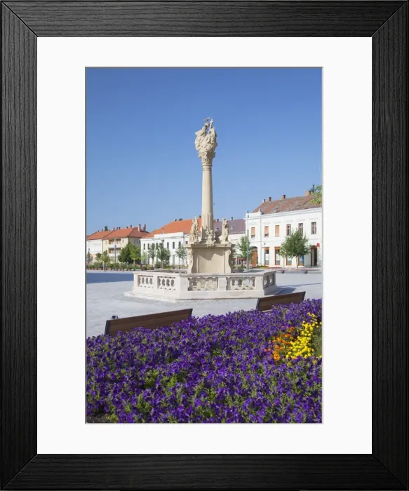 Framed Print : Trinity Column in Fo Square, Keszthely, Lake Balaton, Hungary, Europe Framed Print : Trinity Column in Fo Square, Keszthely, Lake Balaton, Hungary, Europe