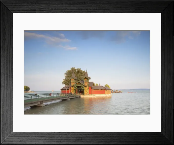 Framed Print : Pier on Keszthely beach, Keszthely, Lake Balaton, Hungary, Europe Framed Print : Pier on Keszthely beach, Keszthely, Lake Balaton, Hungary, Europe