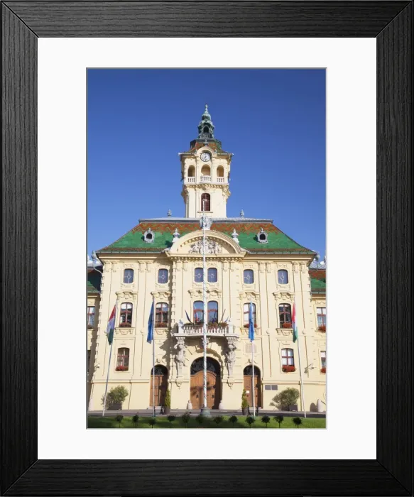 Framed Print : Town Hall, Szeged, Southern Plain, Hungary, Europe Framed Print : Town Hall, Szeged, Southern Plain, Hungary, Europe