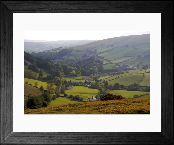 Framed Print : Landscape in Powys, Wales, United Kingdom, Europe Framed Print : Landscape in Powys, Wales, United Kingdom, Europe