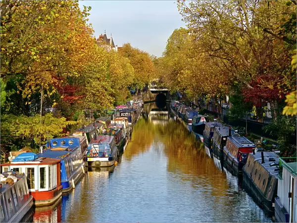 Canal boats, Little Venice, London W9, England, United Kingdom, Europe