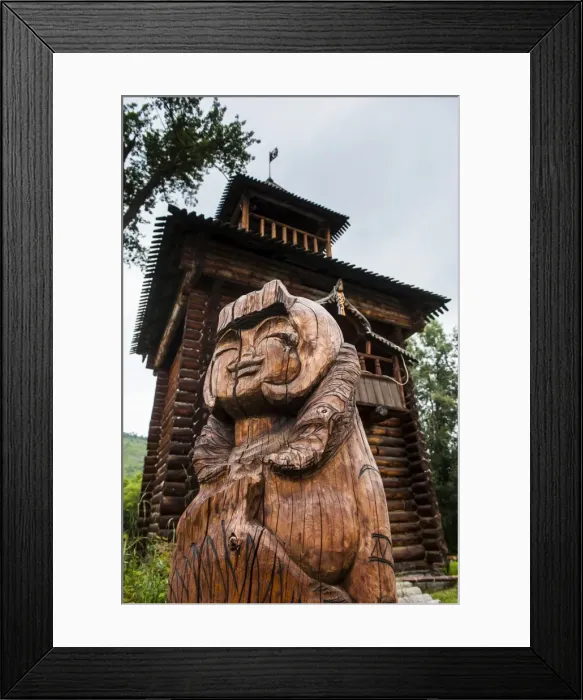 Framed Print : Traditional wood carving in the Ewenen Museum in Esso, Kamchatka, Russia, Eurasia Framed Print : Traditional wood carving in the Ewenen Museum in Esso, Kamchatka, Russia, Eurasia
