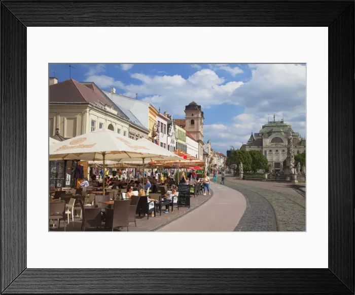 Framed Print : Outdoor cafes in Hlavne Nam (Main Square), Kosice, Kosice Region, Slovakia, Europe Framed Print : Outdoor cafes in Hlavne Nam (Main Square), Kosice, Kosice Region, Slovakia, Europe