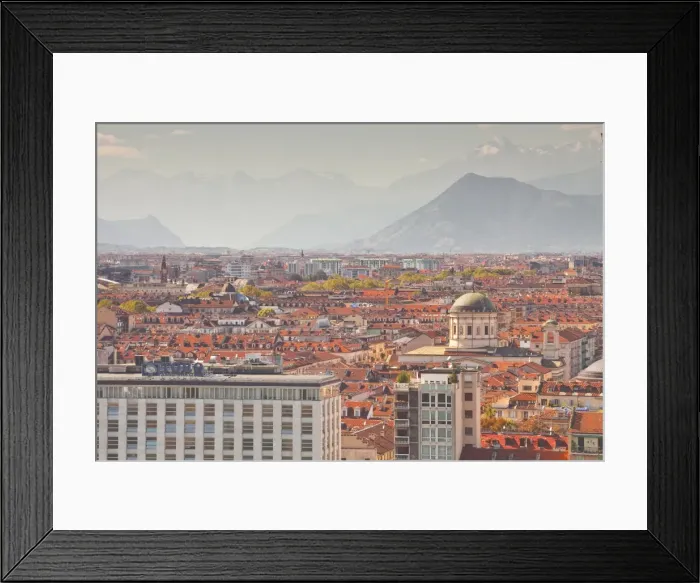 Framed Print : The city of Turin with the Italian Alps looming in the background, Turin, Piedmont, Italy, Europe Framed Print : The city of Turin with the Italian Alps looming in the background, Turin, Piedmont, Italy, Europe